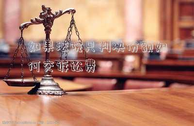 如果法院只判決份額如何交訴訟費