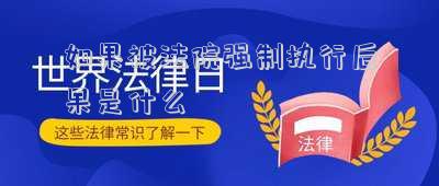 如果被法院強制執(zhí)行后果是什么