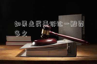如果走民事訴訟一般要多久