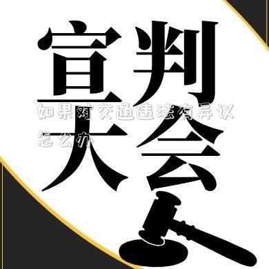 如果對(duì)交通違法有異議怎么辦